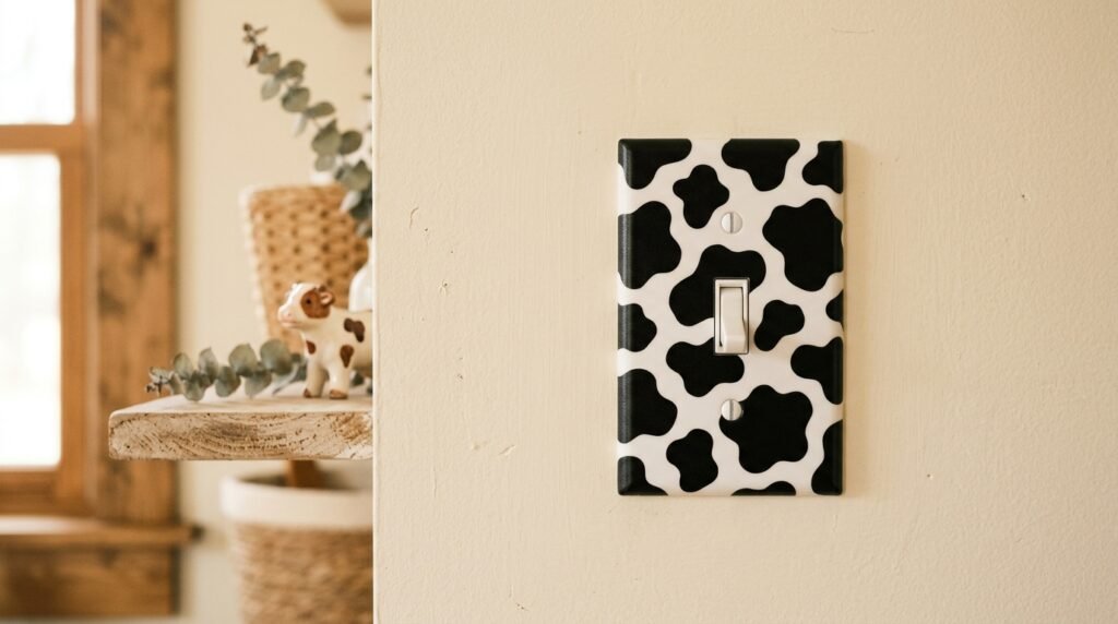Cow Print Light Switch Cover