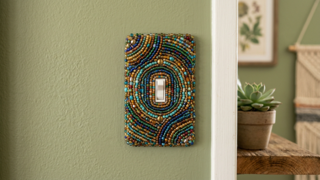 Glass Bead Light Switch Cover