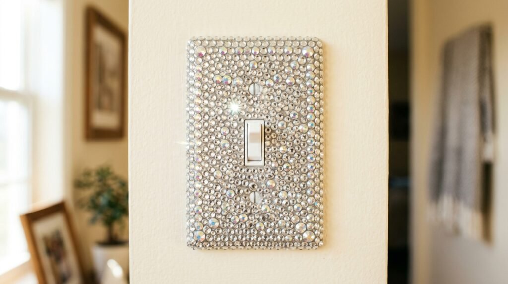 rhinestone light switch cover