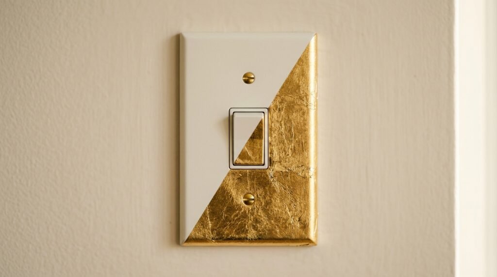 Gold Leaf Light Switch Cover