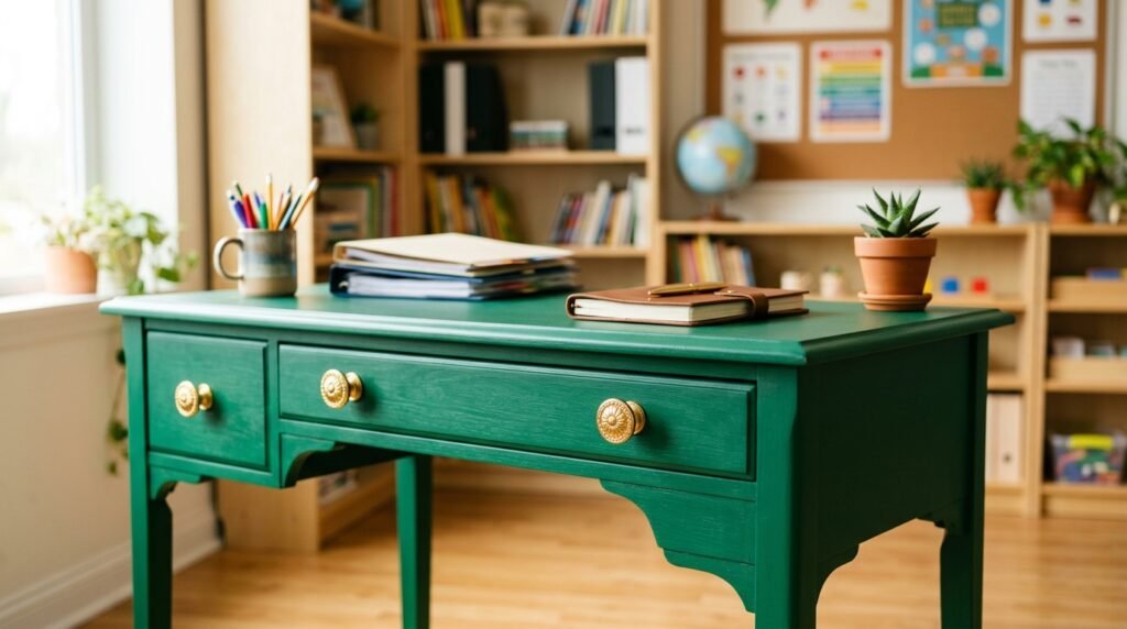 Painted Desk Glam Makeover