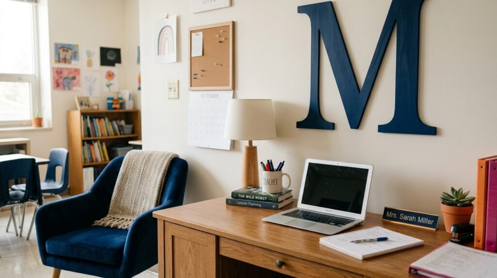 Teacher_desk_with_wood_monogram